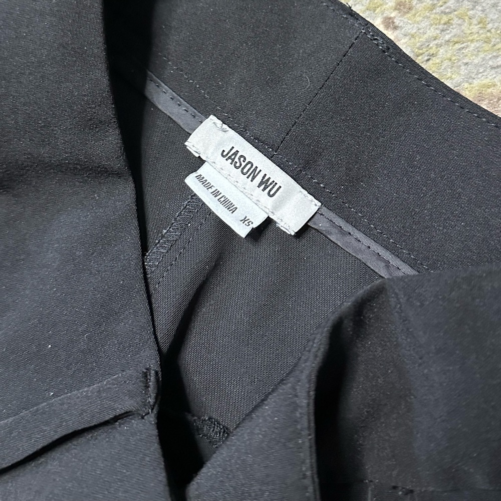 Jason Wu Wide Leg Pants Mid Rise in Black Size XS - Picture 5 of 5